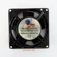 พัดลมระบายความร้อน AC 220V MITSUMI 3.5x3.5นิ้ว S22350 JAPAN