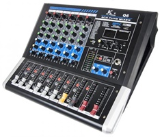 MIXER Q6 K.Power,7 Channel signal input and one channel stereo input  One main channel output