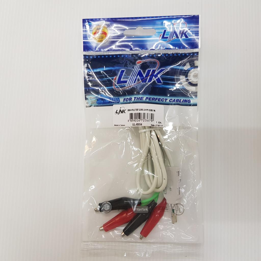 LINK 4-PLOE TEST CORD 2/4 W/CORD 1m. UL-8904