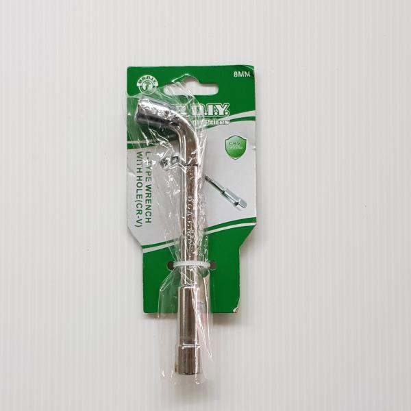 ประแจหัวบล็อค เบอร์ 8mm. L-TYPE WRENCH WITH HOLE(CR-V)