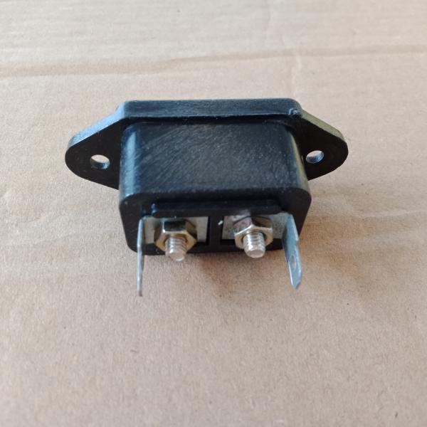 P.ปลั๊กกระทะตัวผู้ 2 ขา ทองแดง สีดำ