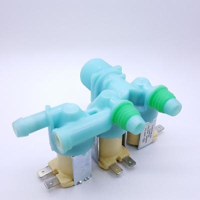 วาล์วน้ำเข้า SAMSUNG 3ทาง สีฟ้า ขาออกข้าง เบอร์1 WA14J6730SS/ST DC62-00266E