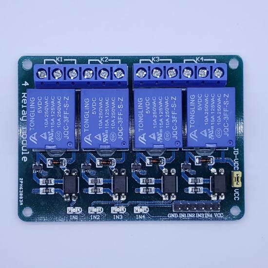 บอร์ดรีเลย์ 5VDC 4 ช่อง 