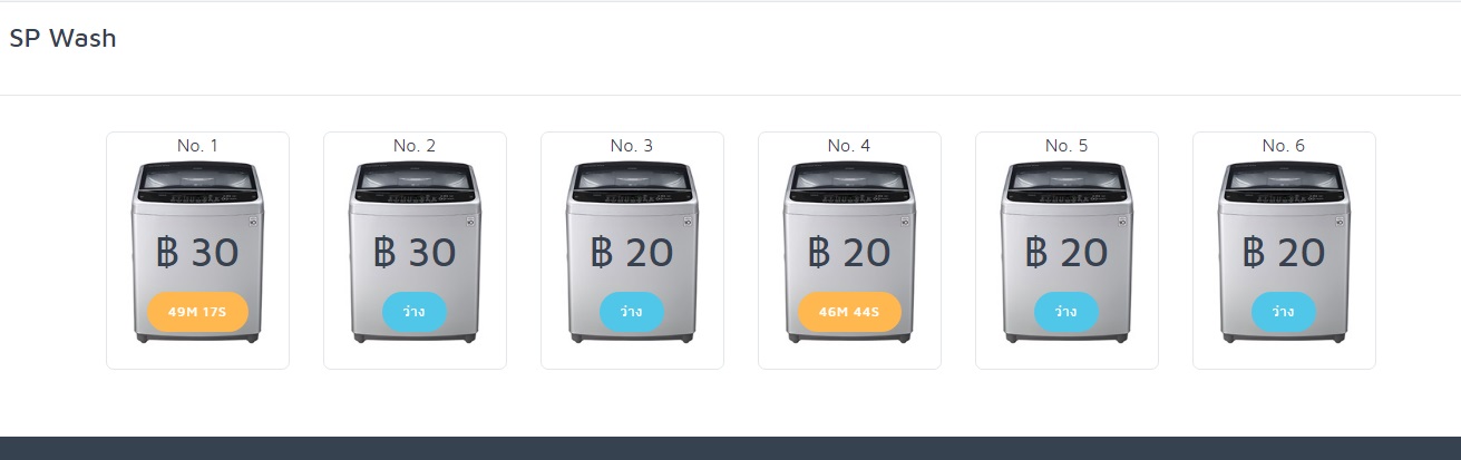 ระบบตรวจสอบสถานะเครื่องซักผ้าหยอดเหรียญ