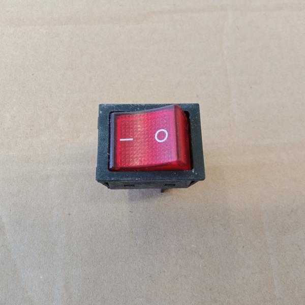 สวิตซ์มีไฟตัวเหลี่ยมใหญ่ 4ขา 30A สีแดง (ใช้กับตู้เชื่อมได้)