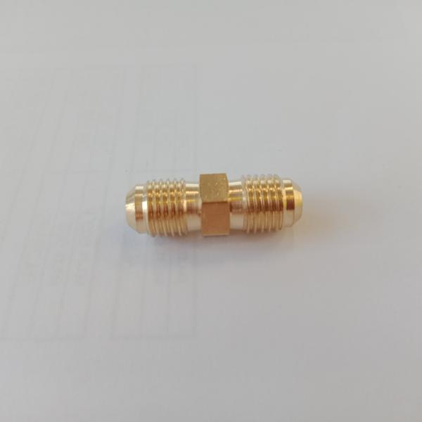 ยูเนี่ยนทองเหลือง ขนาด 1/4 เกลียว 2 ทาง