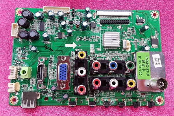 ยี่ห้อ POLYTRON เมนบอร์ด รุ่นPLD24D600   พาร์ทบอร์ดPLTX9V8.0-A