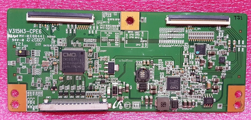 ยี่ห้อ TOSHIBA T-CON พาร์ท V315H3-CPE6  (TOSHIBA)                                                    ใช้กับรุ่น 40PS1T : 40PS200T : 40AL10T : 40PB200T : 40PU200T 40PS10T : 40PX200T 32PB200T ใช้เฉพาะยี่ห้อ TOSHIBA  เท่านั้น..