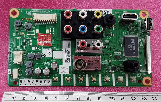 ยี่ห้อ SHARP เมนบอร์ด รุ่นLC-32LE150M                                   พาร์ทบอร์ด QPWBNG31 QWJN1