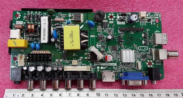 ยี่ห้อ Skyworth เมนบอร์ด รุ่น24E99  พาร์ทบอร์ด :TP.VST59.PA671