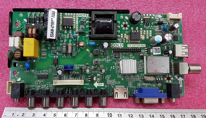 ยี่ห้อ Skyworth เมนบอร์ด รุ่น24E88  พาร์ทบอร์ด :TP.VST59-P67