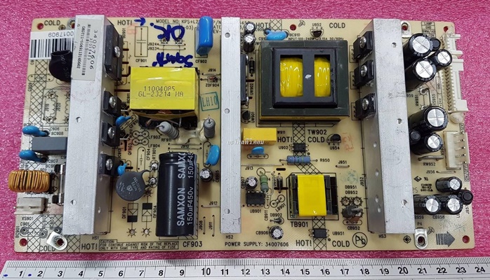 ยี่ห้อ TOSHIBA ซัพพลาย(POWER SUPPLY) รุ่น40AV10T   พาร์ทบอร์ด35015453