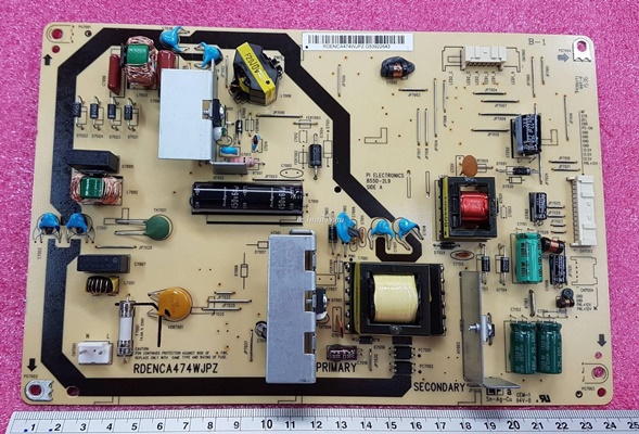 ยี่ห้อ SHARP ซัพพลาย(POWER SUPPLY) รุ่นLC-40LE265X-WH   พาร์ทบอร์ด :RDENCA474WJPZ