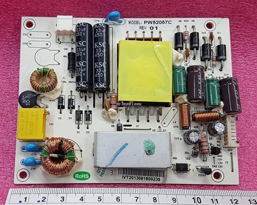 ยี่ห้อ SINGER ซัพพลาย(POWER SUPPLY) รุ่นLED24A4500   พาร์ทบอร์ด :PW52057C