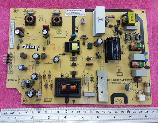 ยี่ห้อ TCL ซัพพลาย(POWER SUPPLY) รุ่นLED40F3300F  พาร์ทบอร์ด :40-E04020-PWB1XG